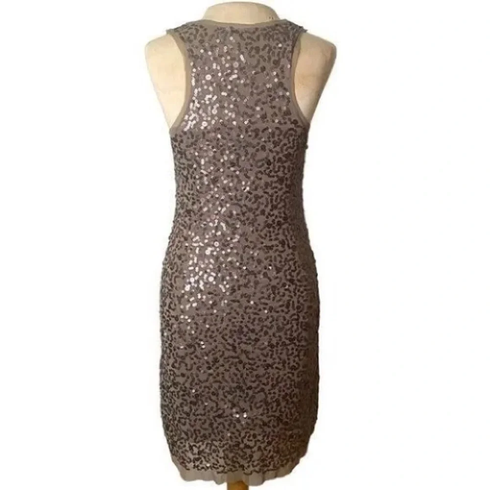 Max Studio Party Cocktail Sequin Bronze Dress Size Small